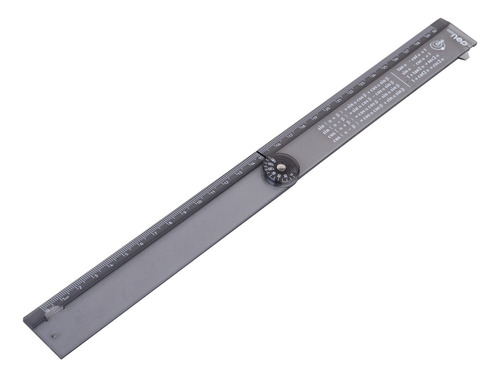 Regla Expandible De Plástico Geometría Deli Color Gris