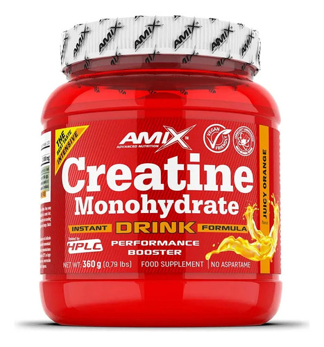 Creatine Monohydrate Con Sabor Drink 360gr Amix Sabor Juicy Orange