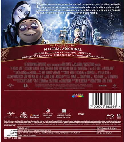Los Locos Addams | Blu Ray Animación Película Nueva