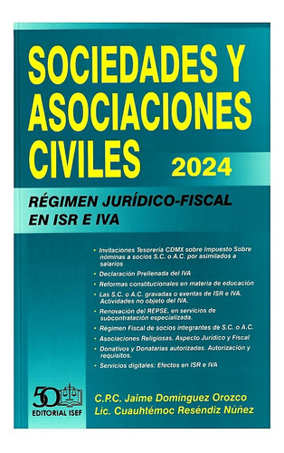 Sociedades Y Asociaciones Civiles 2024 Isef