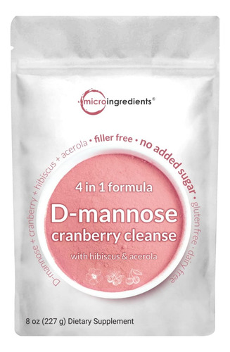 Cranberry + D Manosa Mannose Polvo 3200mg Infección Urinaria