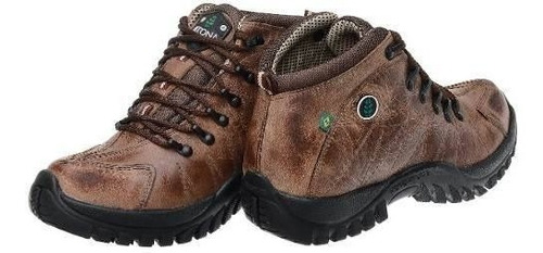 bota adventure accona em couro legítimo manchado 6000