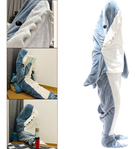 -shark Blanket - Sudadera Con Capucha Y Mangas, Manta De Tib