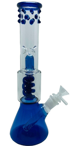 Bong Pyrex Artesano Blue 29cm Altura Bolsita De Regalo