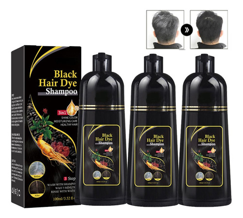 Champú For Cubrir Cabina Plant Essence Black Hair Color