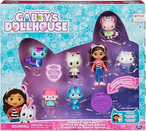 Gabby's Dollhouse Set X 7 Figuras Muñeca Gabby Coleccion Ed
