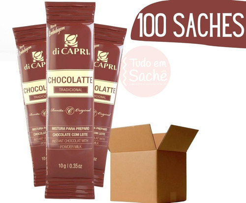Chocolate Com Leite Sachê Instantaneo Di Capri - 100 Sachês