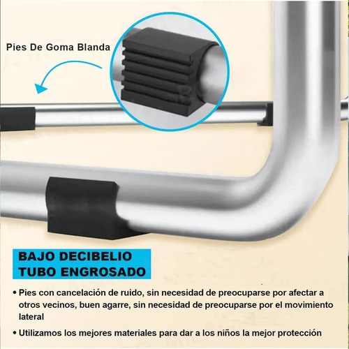 Brincolin Trampolin Infantil Reforzado Red Seguridad Lona De Negro Azul