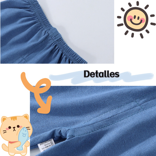 Conjunto De Pantalón Corto De Algodón Dinosaurio Para Niños