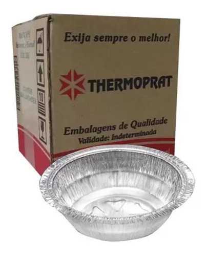 Marmitex Aluminio N5 Fechamento Manual 350ml C/100 Thermopra