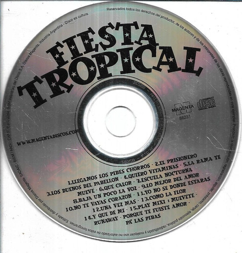 Pibes Chorros Y Otros Album Fiesta Tropical Cd S/portadas