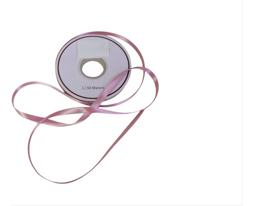 Listón Satinado Económico Satinado 2 Caras 1cm Con 50 Metros Color Palo De Rosa