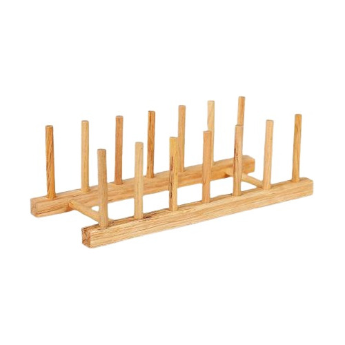 Soporte Vajilla Platos Bamboo Escurridor Organizador