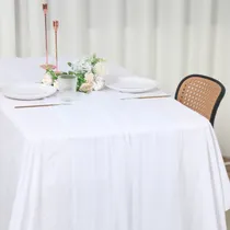 Comprar Camino De Mesa Sólido Manteles Elegantes Decoración De Bodas Color Blanco