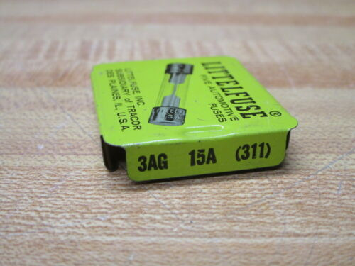 Littelfuse 3ag-15a Fuse Cross Ref 1bz07 311 Metal Strip Ccg