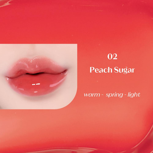 Etude Over Glowy Tint #2 Peach Sugar | Tinte Labial Vegano N