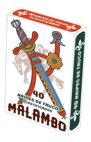 Imagen 1 de 2 de Naipes De Truco Plastificados Malambo X 40 1875 (4823)