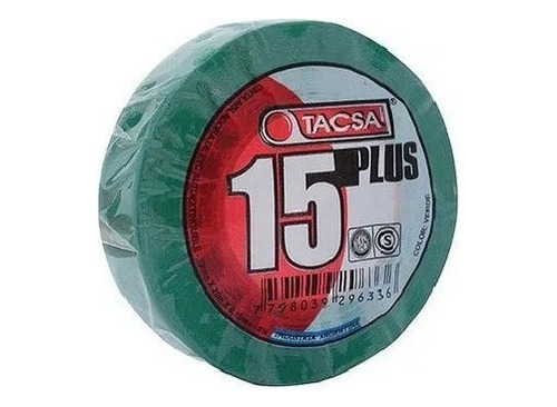 Cinta Aisladora Verde De Pvc Auto Extinguible X 20m Tacsa