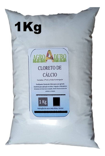 Fertilizante Cloreto De Calcio 27% Ca 1kg Ferti Foliar