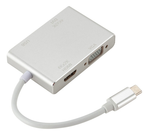 A*gift Usb-c Hub Con Tipo C, Puerto Usb 2.0, Dvi, Hdmi Y