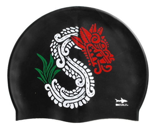 Gorra Natacion Adulto Modelo Quetzal 2 - Escualo Color Negro Talla Unitalla Diseño De La Tela Silicon