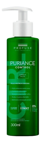 Limpeza Facial Puriance Control Profuse 300ml Momento de aplicação Dia/Noite Tipo de pele Todo tipo de pele