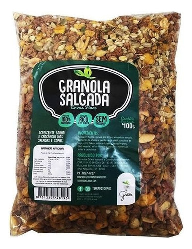 Granola Salgada Ervas Finas - Terra Dos Grãos - 400 G