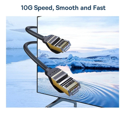 Cable De Red Profesional Cat 7 10gbps Para Ps5, Pc, Mac