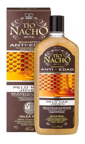 Imagen 1 de 2 de Shampoo Anti-edad Tio Nacho Con Jalea Real 415ml
