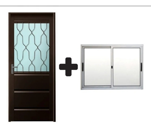 Puerta Chapa Con Vidrio Más Ventana S 20 Oferta A Retirar 