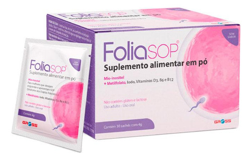 Suplemento Alimentar Foliasop 30 Sachês De 4g Cada