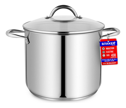 Bakken-swiss Deluxe - Olla De Acero Inoxidable De 16 Cuartos