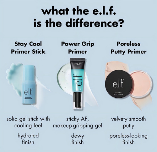 Elf Primer Stick Hydratante Tono Del Primer Azul Claro