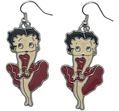 Aretes De Alambre Francés Con Figura De Betty Boop