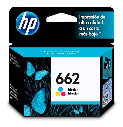 Cartucho De Tinta Hp 662 Tricolor 100 Pag**