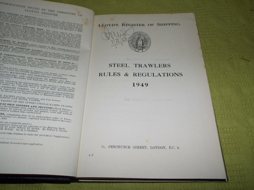 Steel Trawlers Rules & Regulations-lloyd's Register Of Shipp