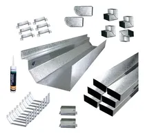 Comprar Combo Kit Canaleta De Techos Para Armar 10 Mts - Tiras 1 Mt.