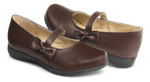 Zapato Escolar Niña Dogi® Piel Café Plantilla Arco 15-21