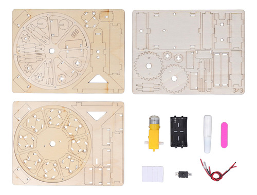 Kit De Construcción De Maquetas 3d De Noria, De Madera, Educ