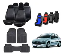Comprar Fundas Cubre Asiento Cuerina Peugeot 207 + Alfombr 3p Pesada