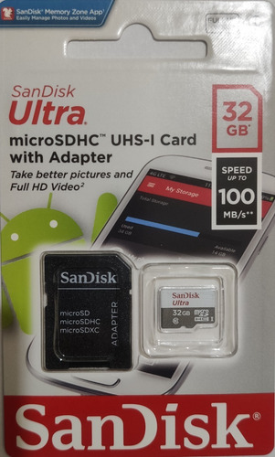 Cartão Memória 32gb Micro Sd Ultra 80mbs Classe 10 Sandisk