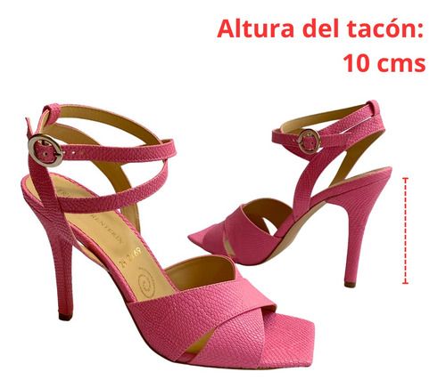 Imagen 4 de 8 de Sandalia Tacón Felipe Rentería Zapatilla Moda Mujer