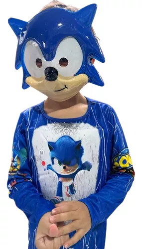 Fantasia Sonic Infantil Longa Com Máscara, Magalu Empresas