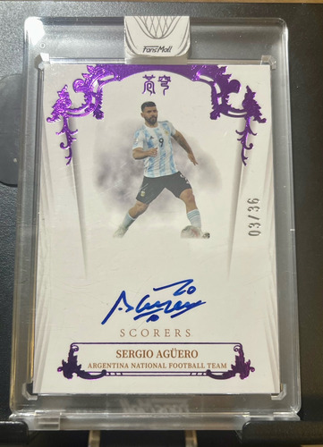 Tarjeta Seleccion Argentina Autografo Sergio Kun Aguero