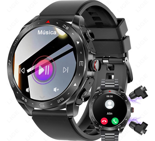 Smartwatches Deportes Relojes Inteligentes Hombres Audífonos