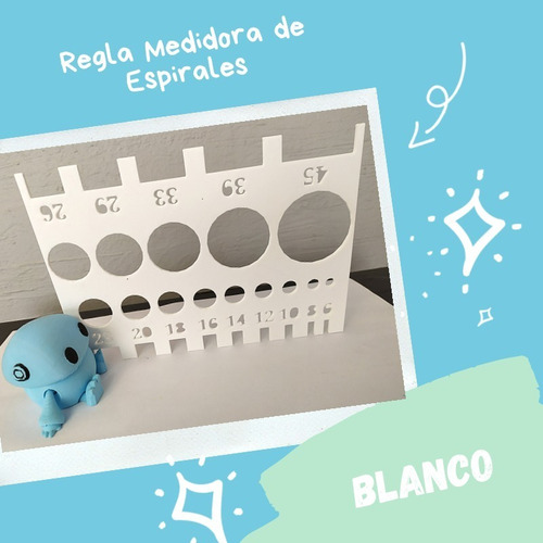 Imagen 2 de 2 de Regla Para Medir Espirales/ Encuadernación