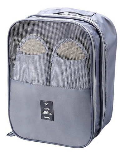 Necessaire Travel, Bolsa Organizadora Para Zapatos De Gimnasio, Color Gris