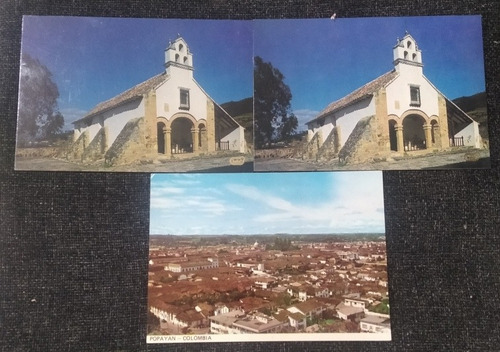 3 Postales De Ciudades De Colombia, Excelente Estado 