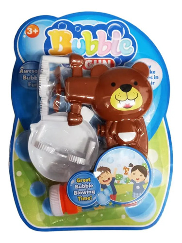 Burbujero Oso Pistola Burbujas Infantil Con Líquido Febo