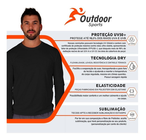 Imagem 7 de 8 de Camiseta Manga Camuflada Longa Proteção Solar Uv50 Gelada